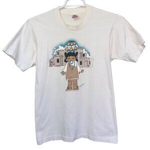 Fruit Of The Loom T-Shirt M White Cotton Native American Pueblo Art Print